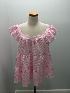 Pink bow top!!